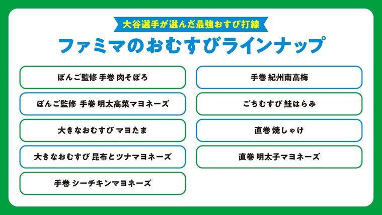 選が選んだ最強お むすび打線クイズのおむすびラインナップポップ