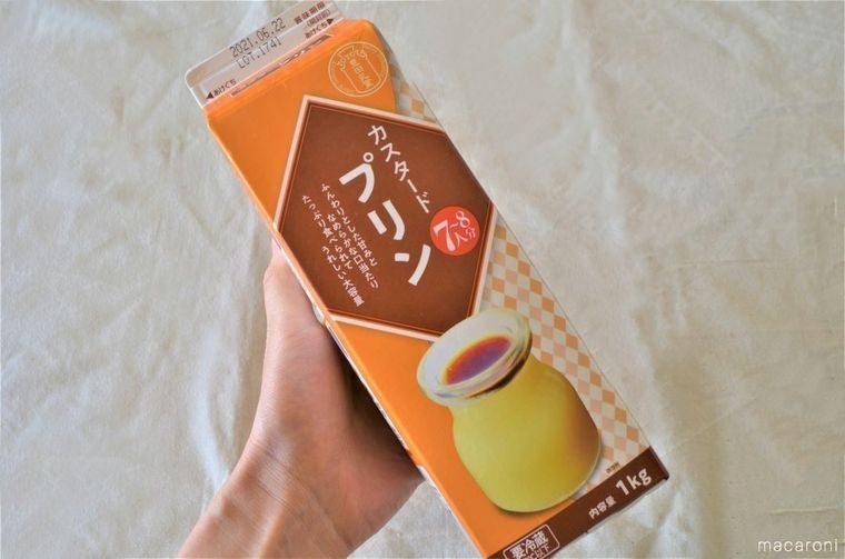 業務スーパー「カスタードプリン」のパッケージ