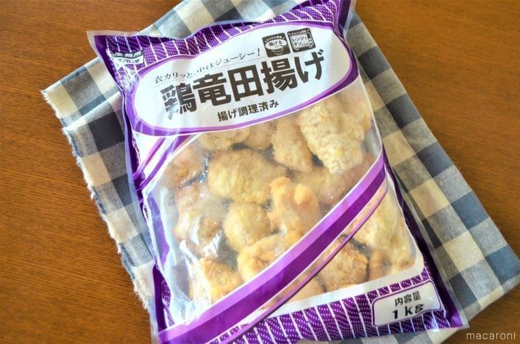 業務スーパー「鶏竜田揚げ」のパッケージ