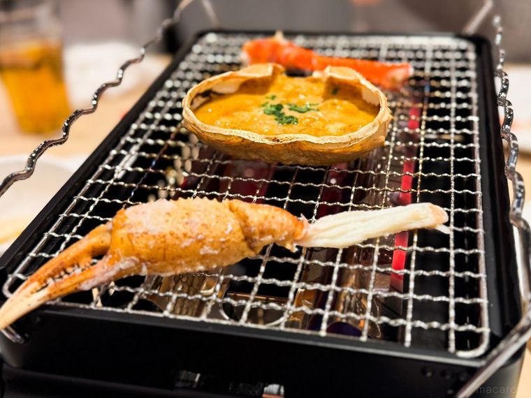 海鮮浜焼きの様子