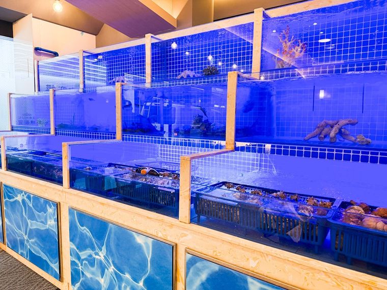 店内にある生簀