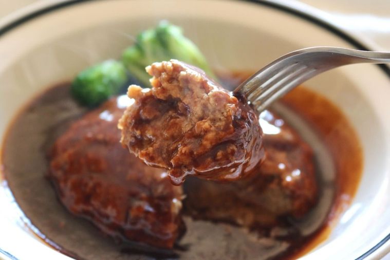 ハンバーグの断面