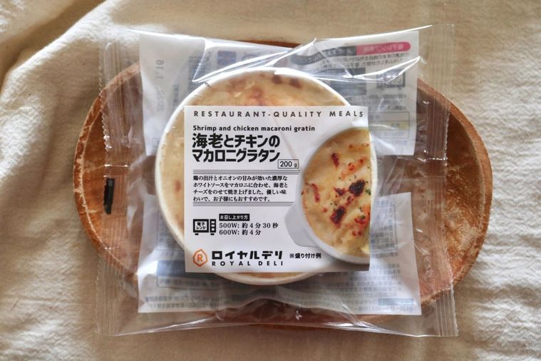 海老とチキンのマカロニグラタンのパッケージ