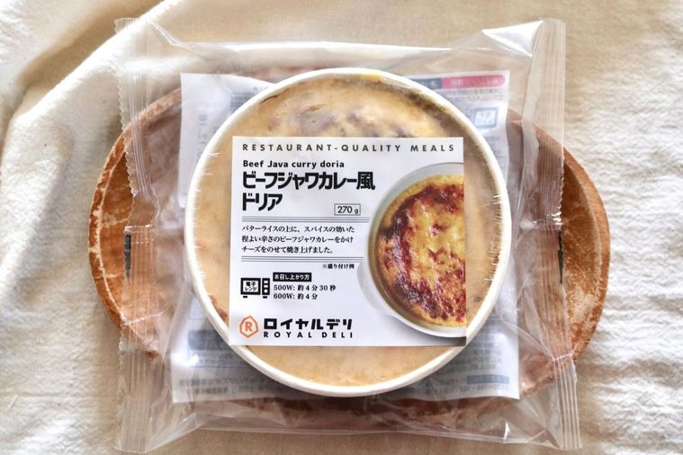 ビーフジャワカレー風ドリアのパッケージ