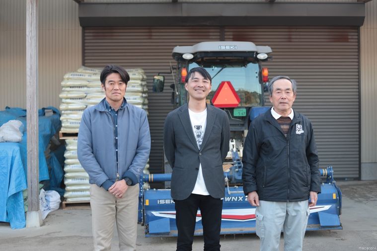 いすみ市役所の鮫田さん、石井社長、みねやの里の矢澤さん