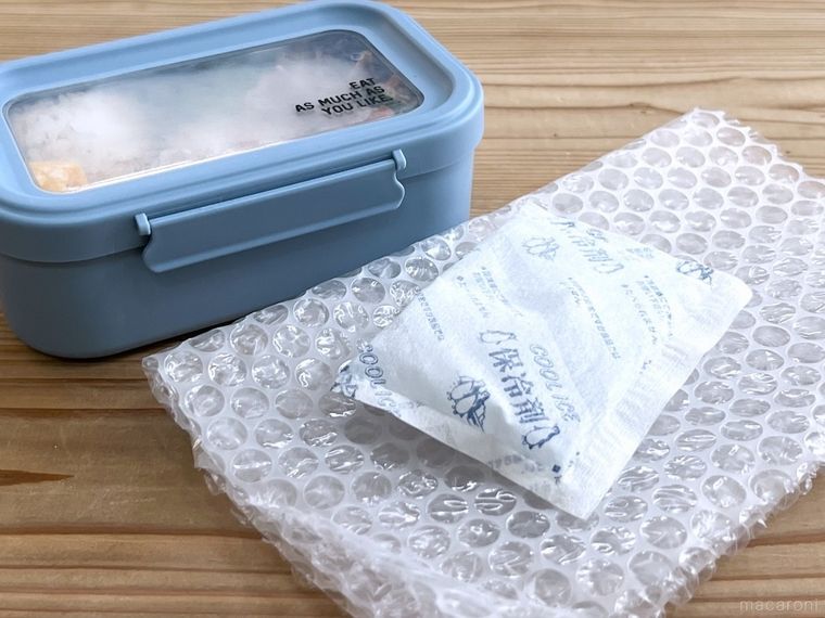 お弁当、保冷剤、プチプチ