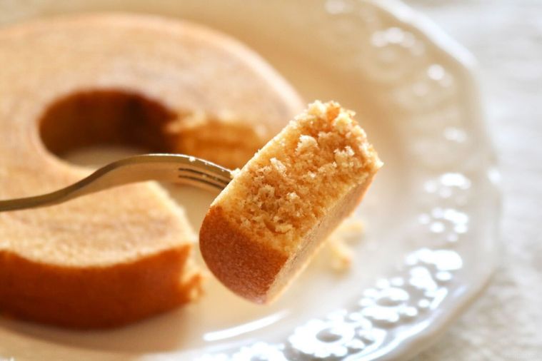 コメダ珈琲店のバウムクーヘンの断面