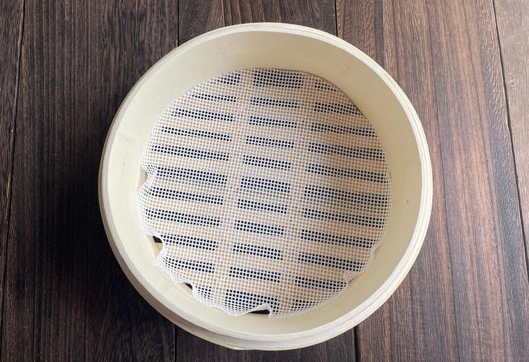 無印良品のせいろに3COINSの専用シートを敷いたところ