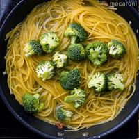 作り方 エビとブロッコリーのガーリックパスタ