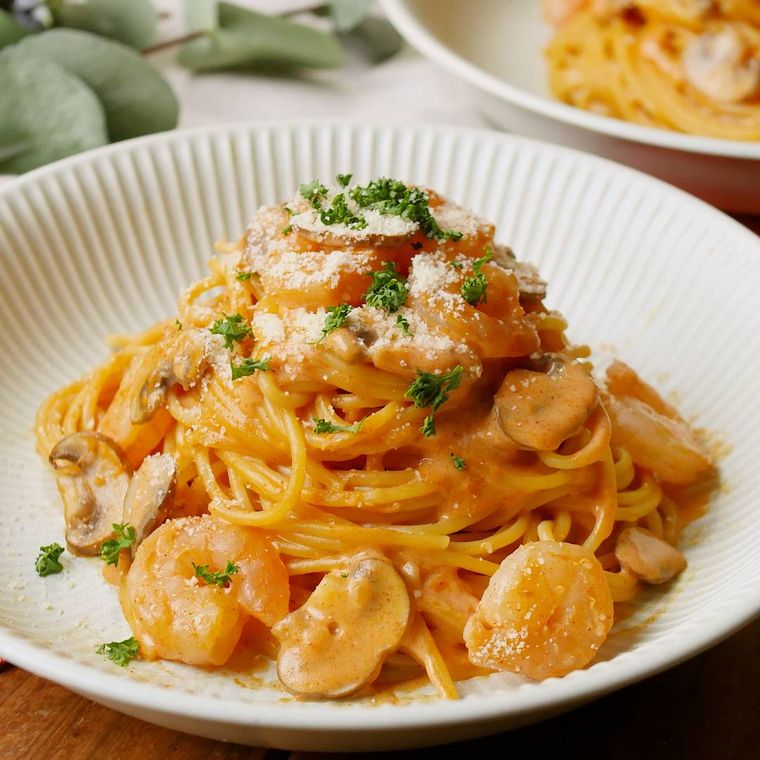 3. 旨辛クリーム系の新感覚トゥーンバパスタ