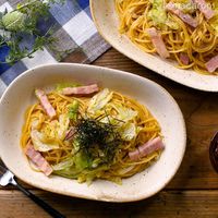 作り方 キャベツとベーコンのめんつゆ和風パスタ