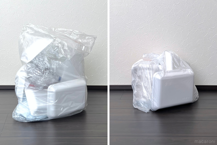 プラスチックゴミが入ったゴミ袋