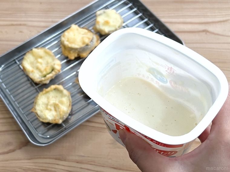 天ぷら衣が入ったヨーグルトパック