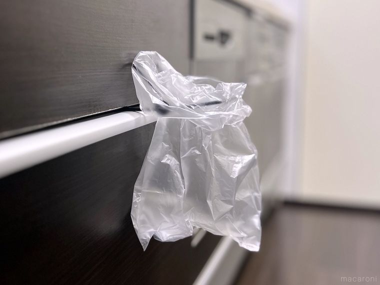 「タブレットスタンド」をゴミ箱にした様子