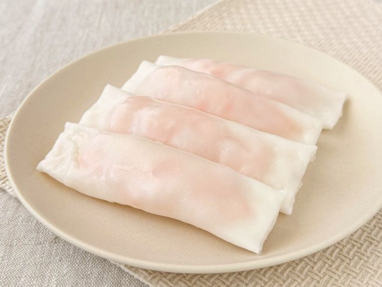 加熱前の海老のチョンファンが盛り付けられている様子