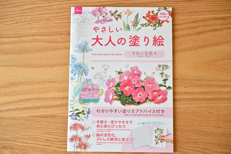 ダイソーやさしい大人の塗り絵の表紙
