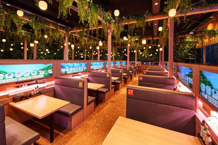 森の中のような緑いっぱいの空間演出