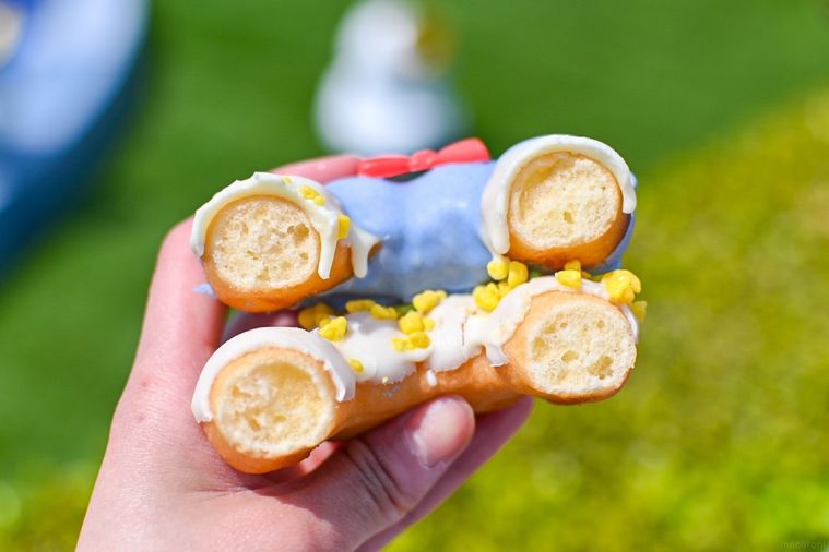 ドーナツの断面のアップ