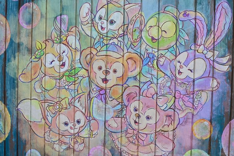 ダッフィーフレンズの壁画