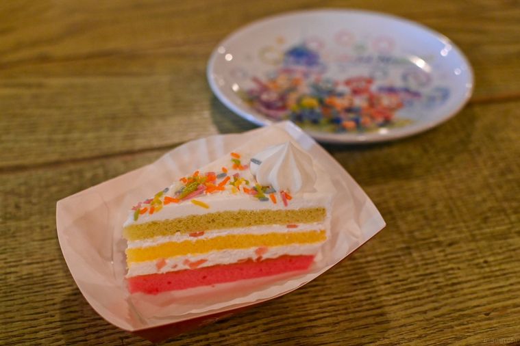 ケーキとプレートのアップ