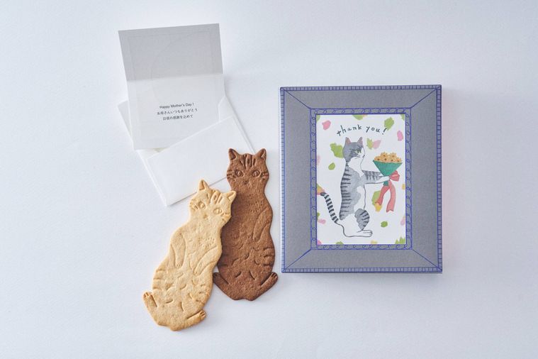 LetterBOX cat cookie ネコクッキーレターボックス thank youオリジナルカード付き