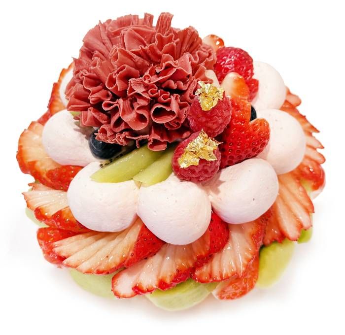 母の日限定ケーキ ～いちごとラズベリークリームの花束のケーキ～