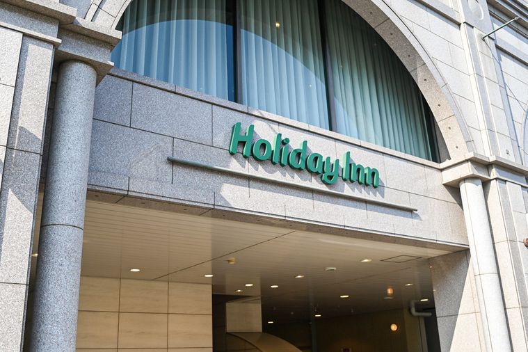 ホテルのロゴのアップ