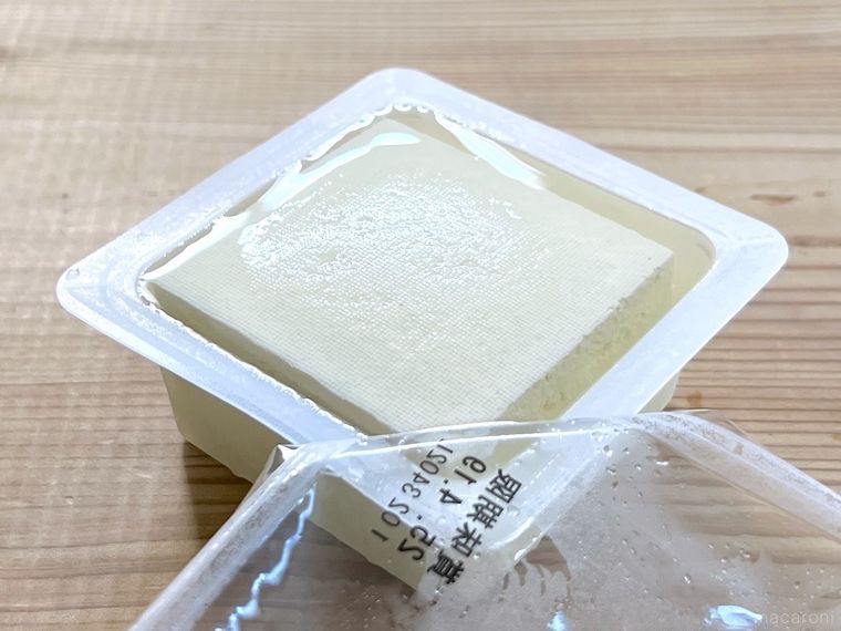 豆腐パックを開けた様子