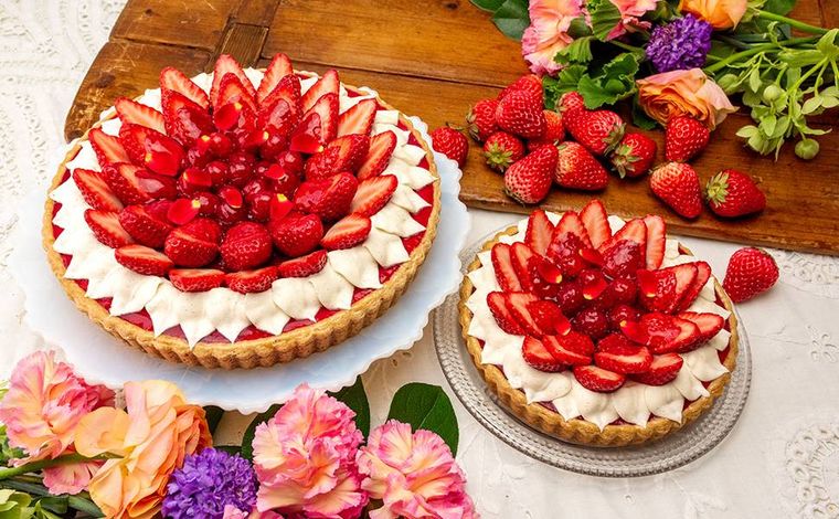 ラズベリーとバニラのタルト