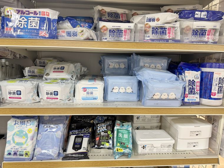 キャンドゥのウェットティッシュ売り場
