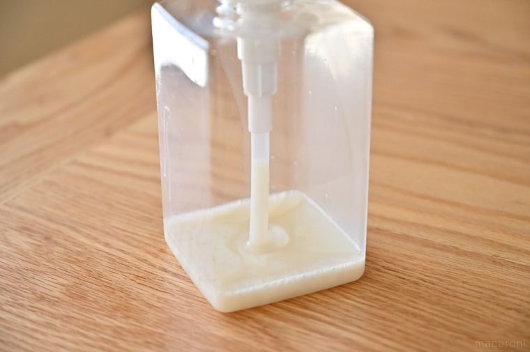 シャンプーボトルの中に少量だけ残ったシャンプー