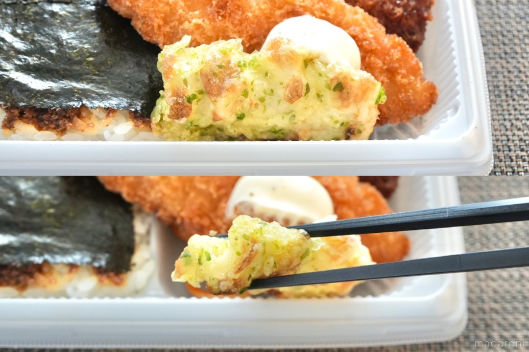 セブンイレブンの王道弁当「のり弁」。のり弁には珍しいあのおかずを
