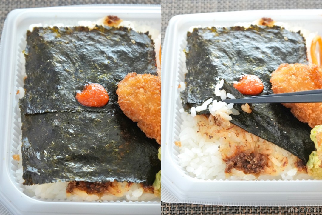 セブンイレブンの王道弁当「のり弁」。のり弁には珍しいあのおかずを
