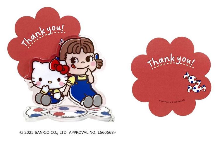 PEKOHello Kitty クリップ付きアクリルスタンドミルキー