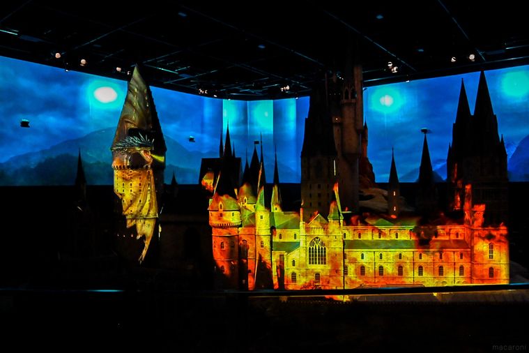 プロジェクションマッピングのようす