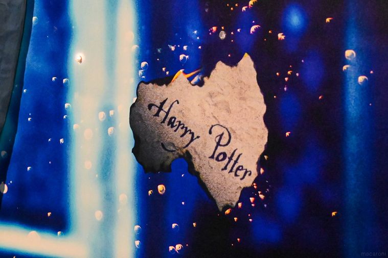 ハリー・ポッターの名前が書いてある紙のアップ