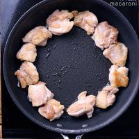 【作り方】鶏ももとなすとピーマンの甘辛炒め