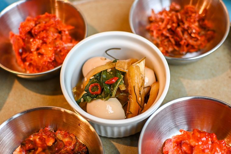 うずらたまごの醤油漬けのアップ