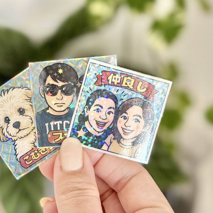 SNSで大バズり中「ビックリマンチョコ風シール」の作り方。プリントや 