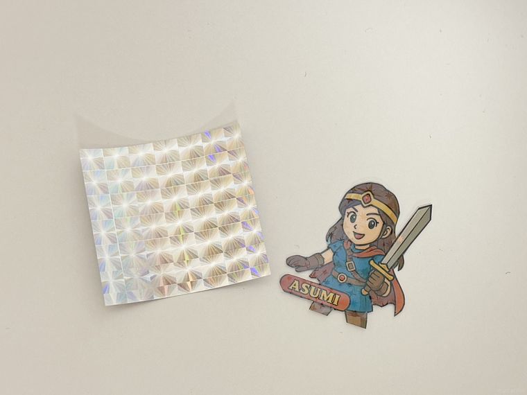 セリアのキラキラペーパーとビックリマンチョコ風シール