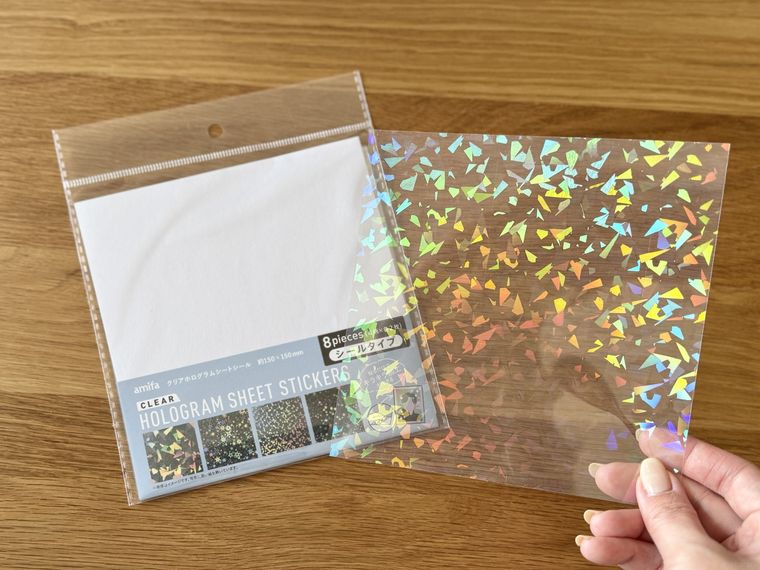 amifaクリアホログラムシートシールのパッケージ