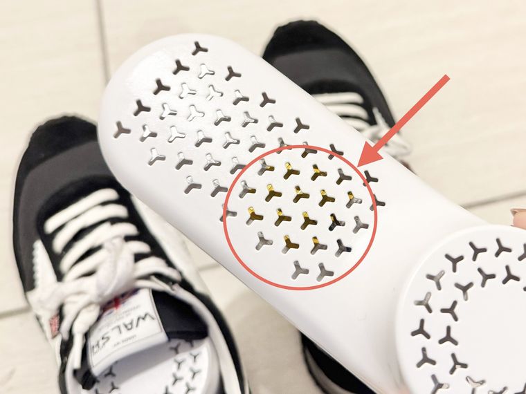 USB式シューズドライヤーのヒーター部分の説明