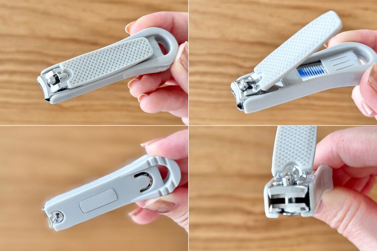 4つの角度から見たキャンドゥモノトーン爪切り シリコーンカバーのコラージュ画