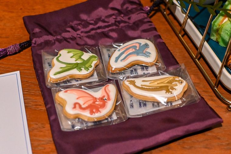 4種類のクッキーのアップ