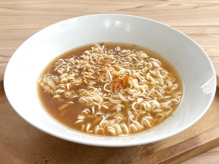 電子レンジで作ったラーメン