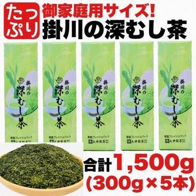 御家庭用サイズ掛川深蒸し茶300g5袋セット
