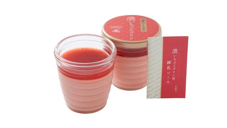 濃いちごのプリン