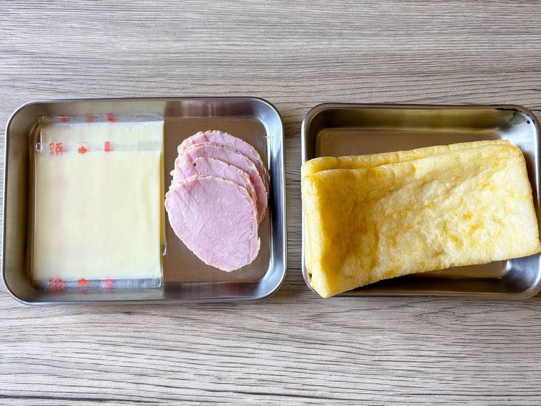 油揚げハムチーズの材料