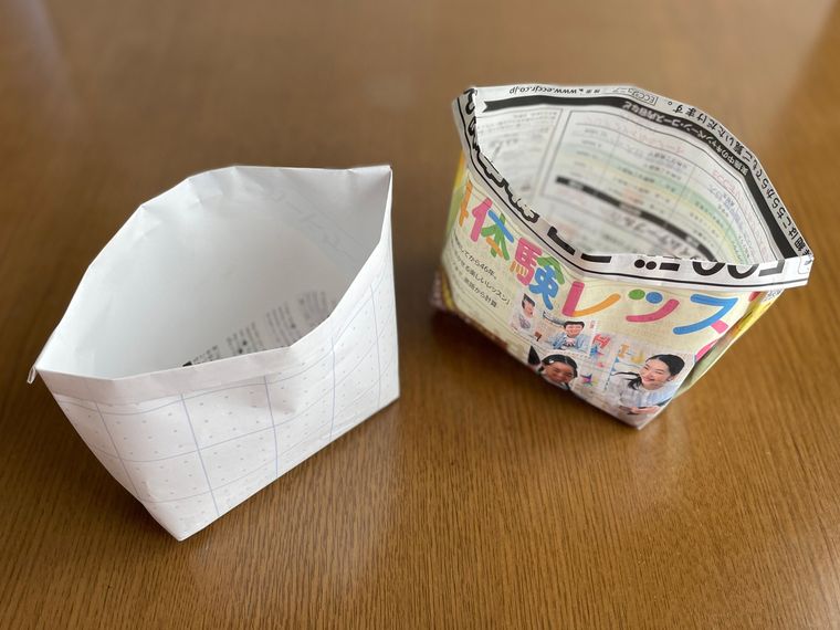 チラシで作った簡単なゴミ箱