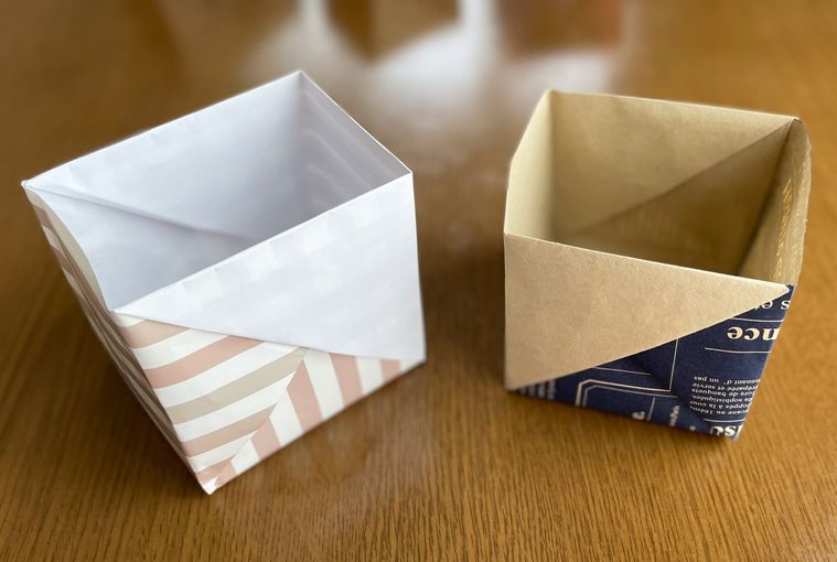 100均の包装紙で作ったゴミ箱